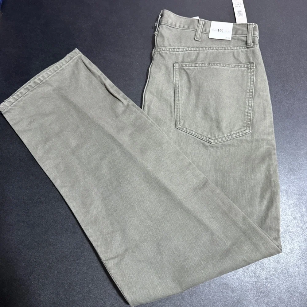 Banana Republic Pants Mens 38x34 Olive Green Solid Authentic‎ Straight Fit NWT
